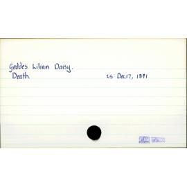 Geddes, Lilian Daisy