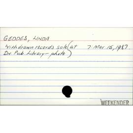 GEDDES, LINDA
