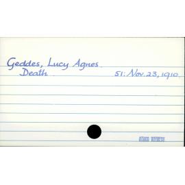 Geddes, Lucy Agnes
