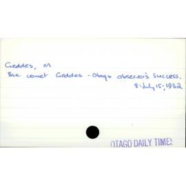 Geddes, M