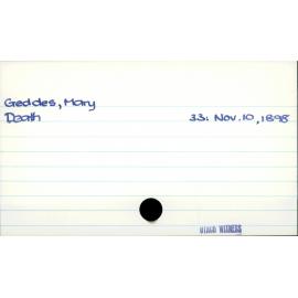 Geddes, Mary