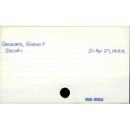 Geddes, Robert