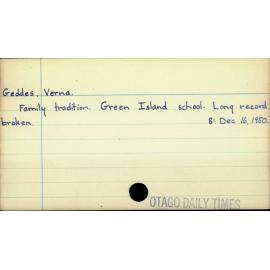 Geddes, Verna