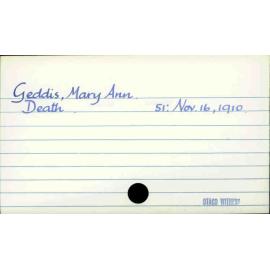 Geddis, Mary Ann