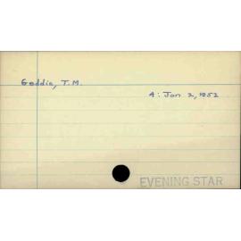 Geddis, T. M.