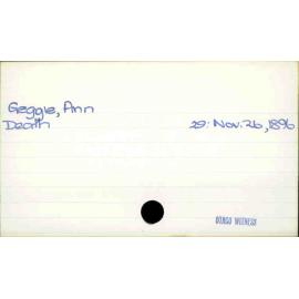 Geggie, Ann