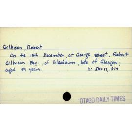 Gilkison, Robert