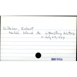 Gilkison, Robert