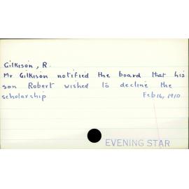 Gilkison, R.
