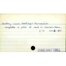 Godfrey, Lewis Mortimer Marmaduke