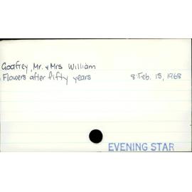 Godfrey, Mr. & Mrs William