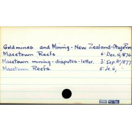 Gold Mines and Mining - New Zealand - Otago Province