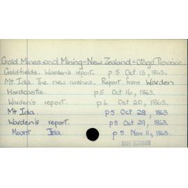 Gold Mines and Mining - New Zealand - Otago Province