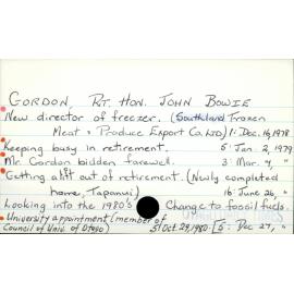 Gordon, Rt. Hon. John Bowie