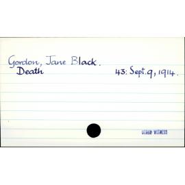 Gordon, Jane Black
