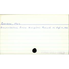 Gordon, Mrs
