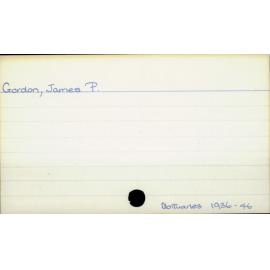 Gordon, James P.