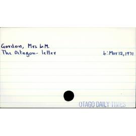 Gordon, Mrs L.M.