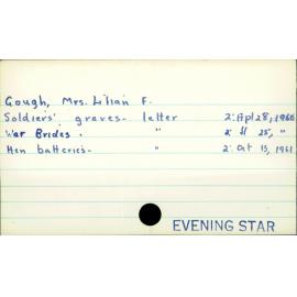 Gough, Mrs Lilian F