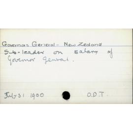 Governors General - New Zealand