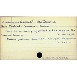 Governors General - New Zealand