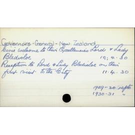 Governors - General - New Zealand
