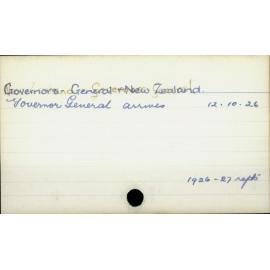 Governors General - New Zealand