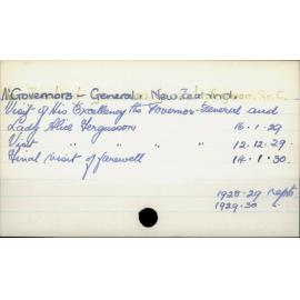 Governors General - New Zealand