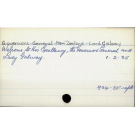 Governors - General - New Zealand - Lord Galway