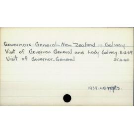 Governors - General - New Zealand - Galway