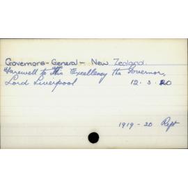 Governors General - New Zealand