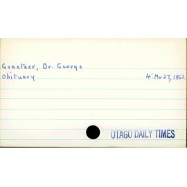 Graetzer, Dr. George