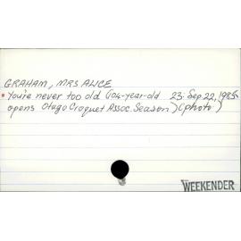 GRAHAM, ALICE (MRS)