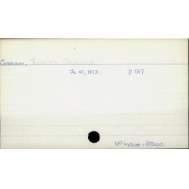 Graham, Thomas Sherlock