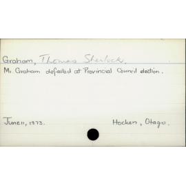 Graham, Thomas Sherlock