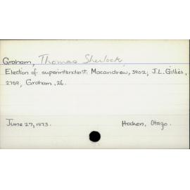 Graham, Thomas Sherlock