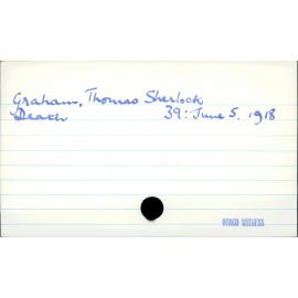 Graham, Thomas Sherlock