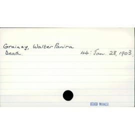 Grainey, Walter Panira