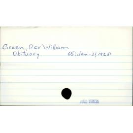 Green, Rev William