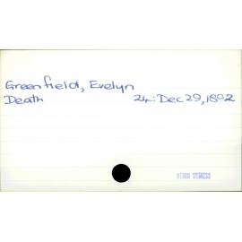 Greenfield, Evelyn