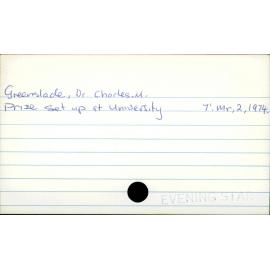 Greenslade, Dr. Charles M.