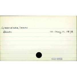 Greenslade, Isaac