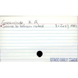 Greenslade, K. R.