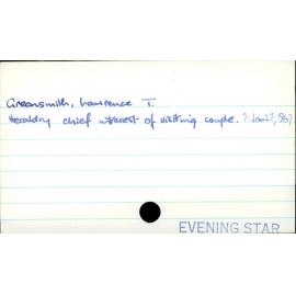 Greensmith, Lawrence T.