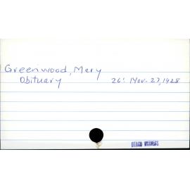 Greenwood, Mary