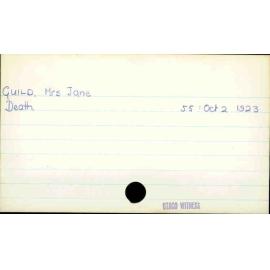 Guild, Mrs Jane