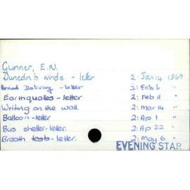Gunner, E. N.