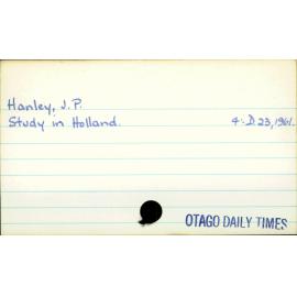 Hanley, J. P.
