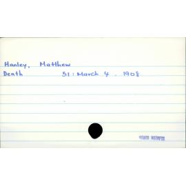 Hanley, Matthew
