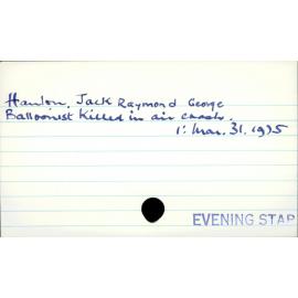 Hanlon, Jack Raymond George
